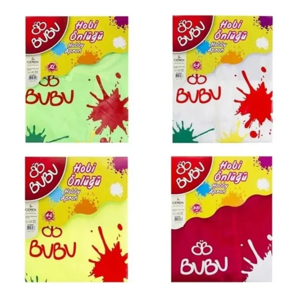 Bu-Bu Bubu00007 Boyama Önlüğü 8-10 Yaş Su Geçirmez (Karışık Renk 1 Adet)