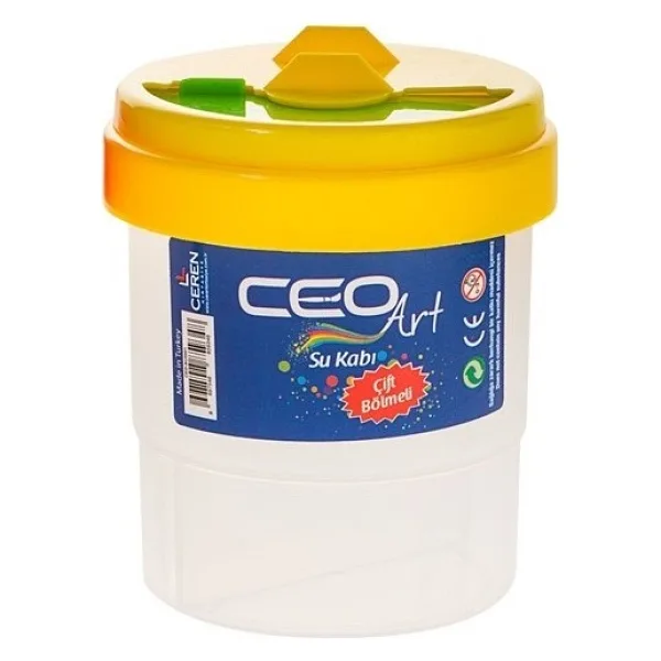 Ceo Art Ceo-Su0001 Çift Bölmeli Fırça Temizleme Kabı