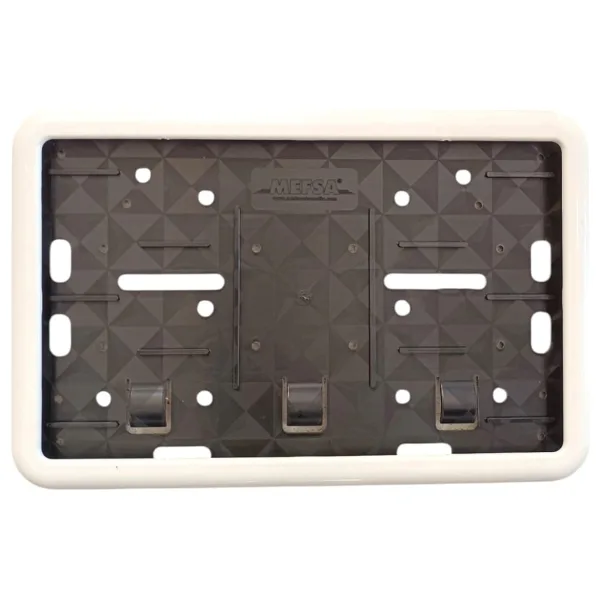 Çerçeveli Motor Plakalık Plaka Altlığı Beyaz 17x26 Cm