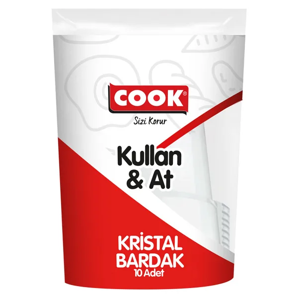 Cook Kristal Şeffaf Bardak 180 cc 10'lu