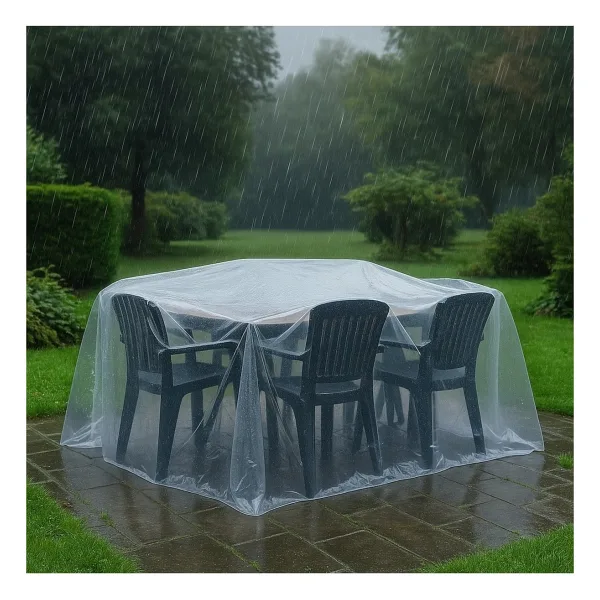 Dekals Su Geçirmez Naylon Bahçe Mobilya Koruma Örtüsü 240X165 cm Köşeli Masa İçin
