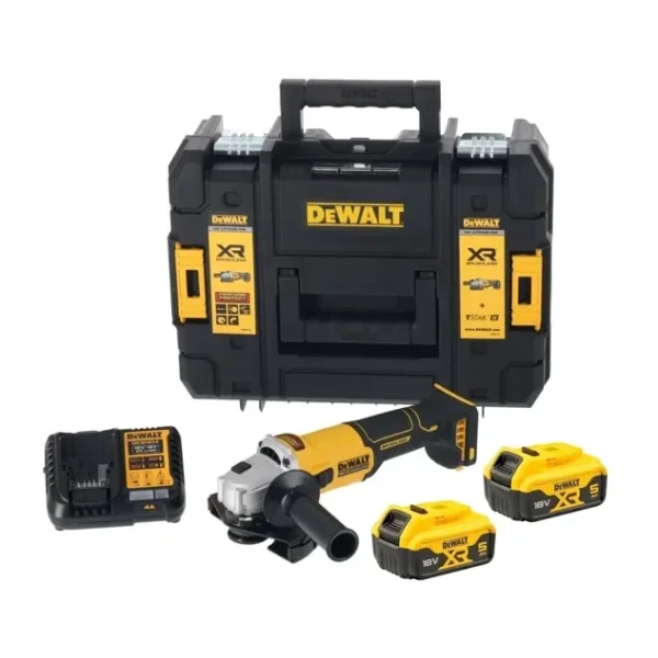 Dewalt DCG407P2T 18 V Çift Akülü 5 Ah Avuç Taşlama Makinesi