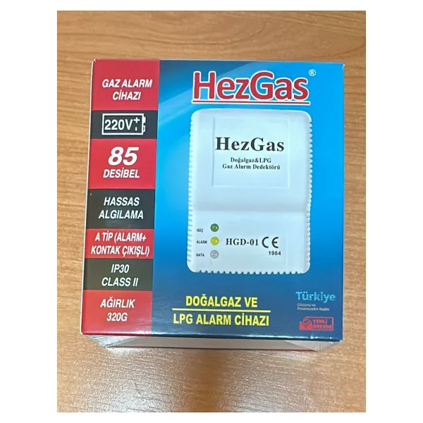 Doğalgaz Alarm Dedektörü Hezgas Hgd-01