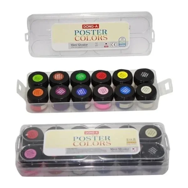 Dong-A Poster Colors 15 ml 12 Renk Guaj Boya