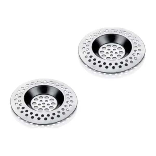 easyso Paslanmaz Metal 2'li Yuvarlak Mutfak Lavabo Içi Gider Süzgeci, Banyo Evye Deliği Çöp Tıkacı