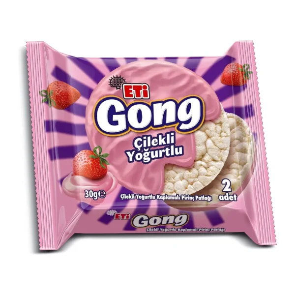 Eti Gong Çilekli Yoğurtlu Pirinç Patlağı 30 gr