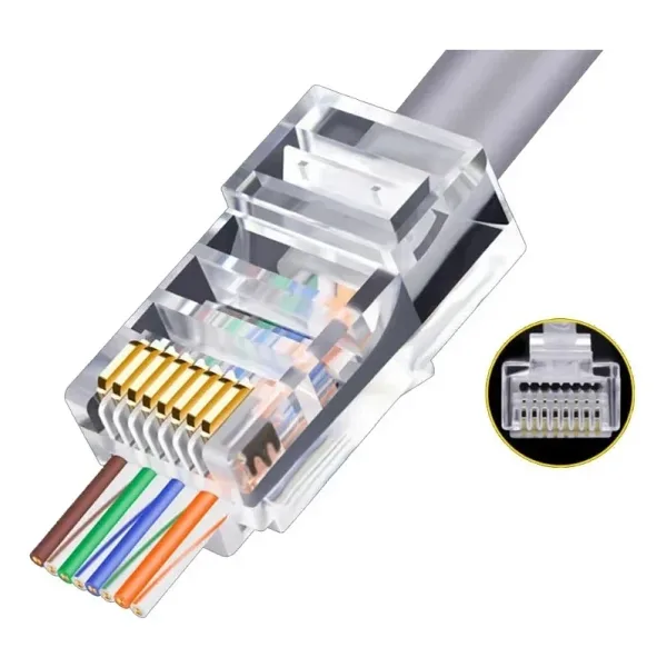 EZ RJ45 CAT6 Yeni Nesil Delikli Jack Konnektör