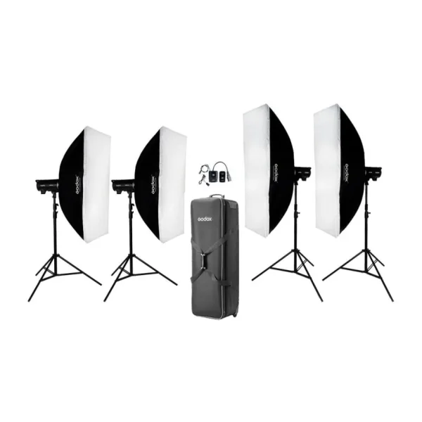 Godox DP800 Iıı V / DP400 Iıı V 4'lü Paraflaş Kit (Led Model Lambalı)
