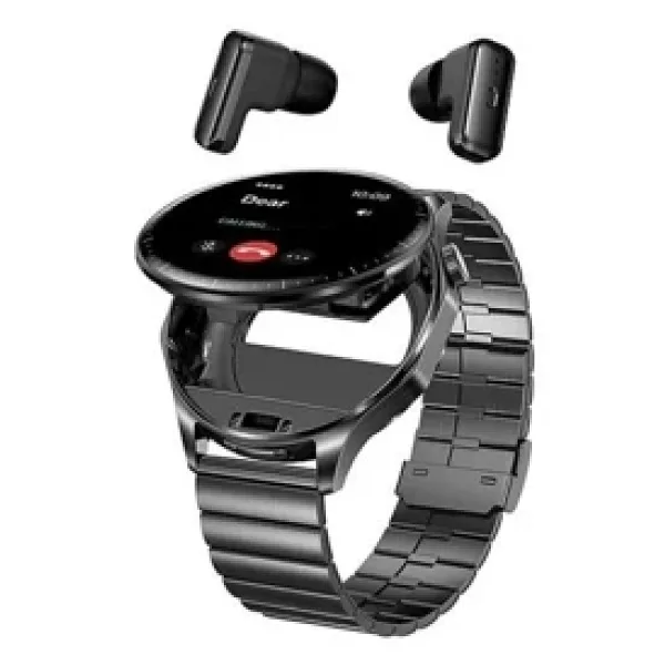 Haino Teko Watch Ultra 12 Amoled Ekran Waterproof Akıllı Saat Bluetooth Kulaklıklı 3 Kordonlu Siyah Teko12