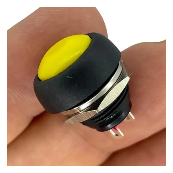 IC-184 Sarı Plastik Push Buton 12mm PBS-33B