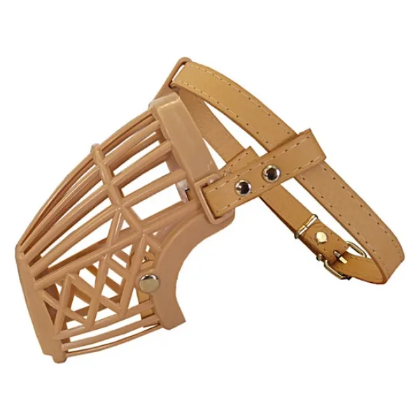 Karamel Plastik Köpek Ağızlığı 10,5 Cm-27 Cm Bej Medium
