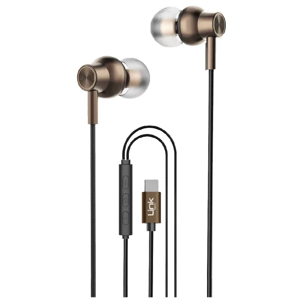 LinkTech H72 Kahverengi Type-C Kablolu Kulak İçi Kulaklık