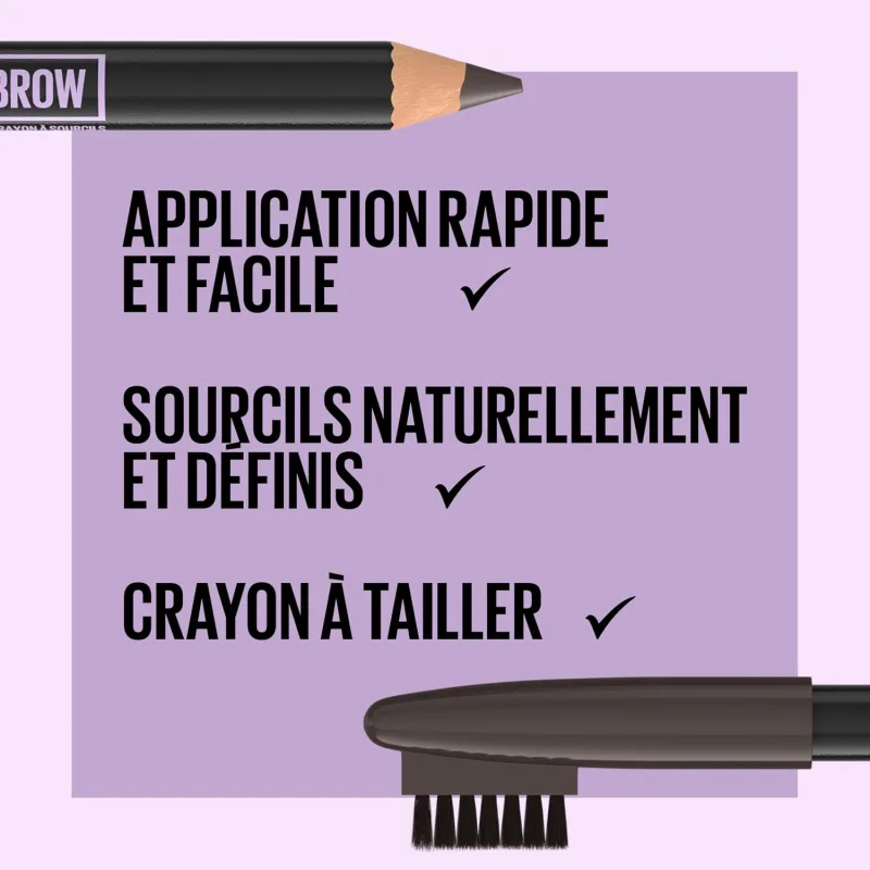 Maybelline Express Brow Shaping Medium Brown Kaş Kalemi