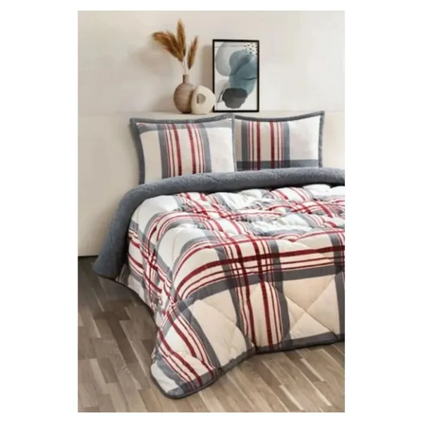 Merinos Comforter Wera Kırmızı 220x240 cm Çift Kişilik Yorgan Seti