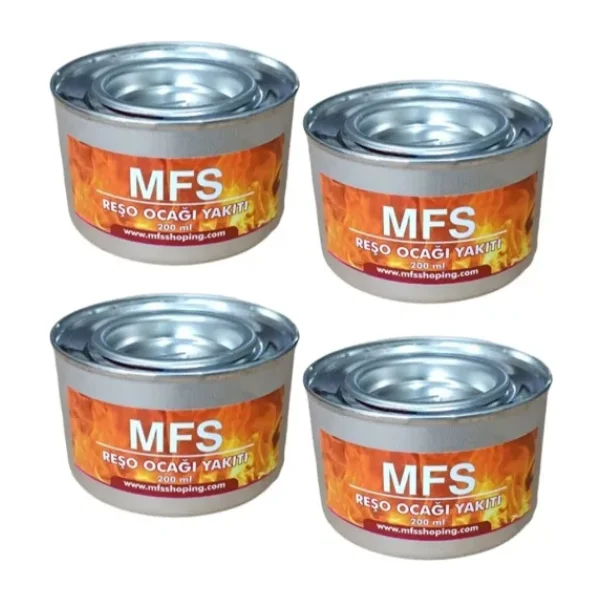 MFS Osmanlı Ocağı Yakıtı Reşo Ocağı Yakıtı Kamp Ocağı Yakıtı Jel 200 gr ( 4 Adet )