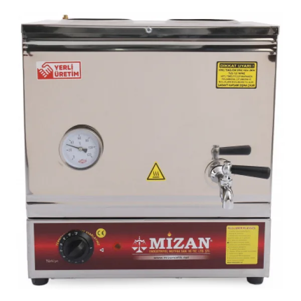 Mizan 40 Model Çift Demlikli Çay Kazanı Pleytsiz Elektrikli 30 Lt. Çay Ocağı Mc217