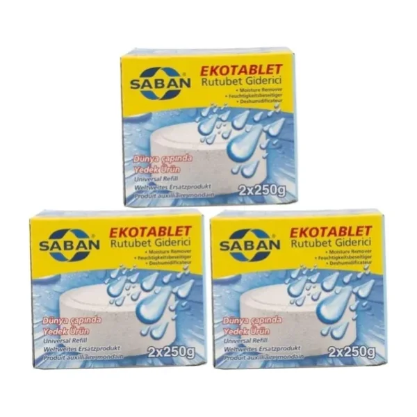 Nem Alıcı Rutubet Giderici Yedek Tablet 3'lü 2 x 250 gram Natural
