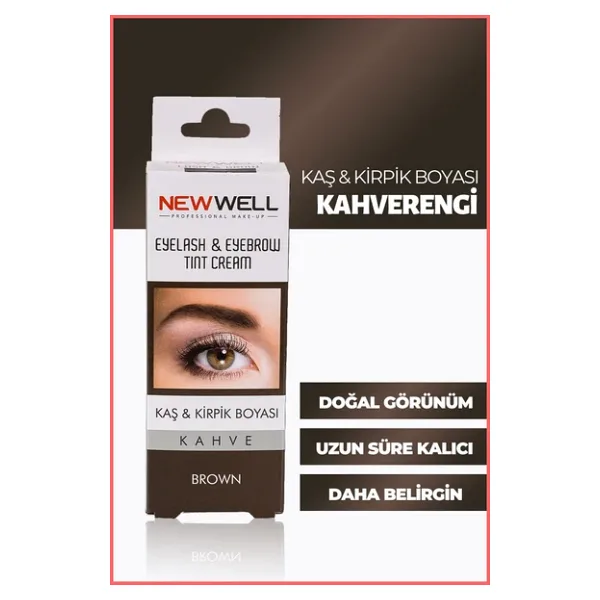 New Well Make Over Kaş ve Kirpik Boyası Kahve