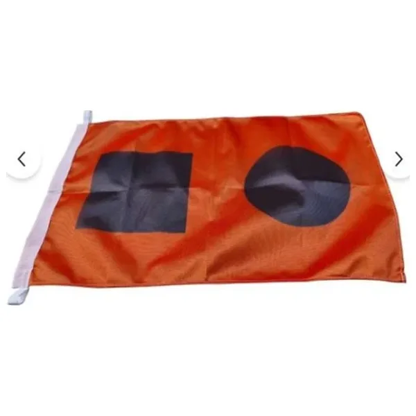 Ocean Marine Tehlike Bayrağı 30 x 45 cm Kırmızı - Siyah Renk ile Yüksek Görünürlük Sağlar