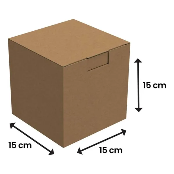 Packanya 15x15x15 - 50 Adet Kilitli E Ticaret Karton Kargo Kutusu