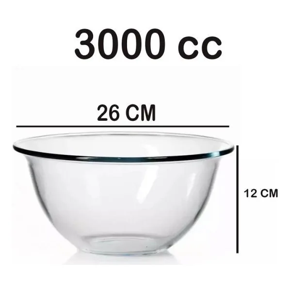 Paşabahçe 59614 Arda Türkmen Borcam Hazırlık Karıştırma Kabı Kasesi 26CM 3000CC