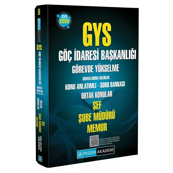 Pegem Yayınları 2026 GYS Göç İdaresi Başkanlığı Görevde Yükselme Sınavlarına Hazırlık Konu Anlatımlı Soru Bankası ŞEF ŞUBE MÜDÜR MEMUR ORTAK KONULAR