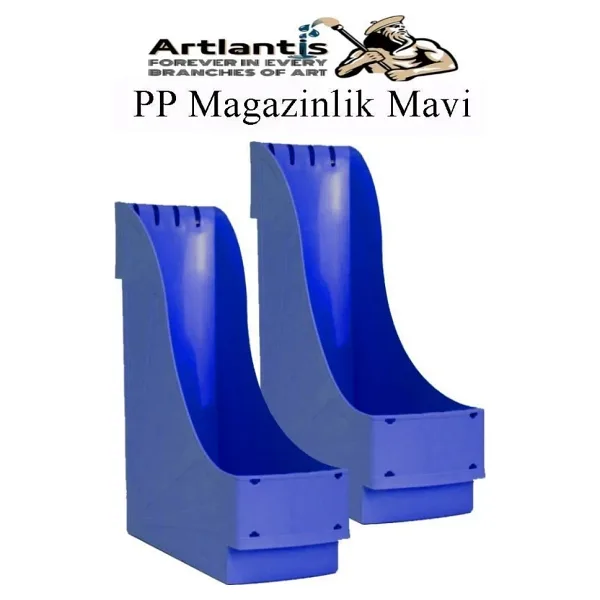 Plastik Magazinlik Mavi 2 Adet Plastik Kutu Klasörü Magazinlik A4 Dosya ve Masa Düzenleyici Sınıf Ev Ofis