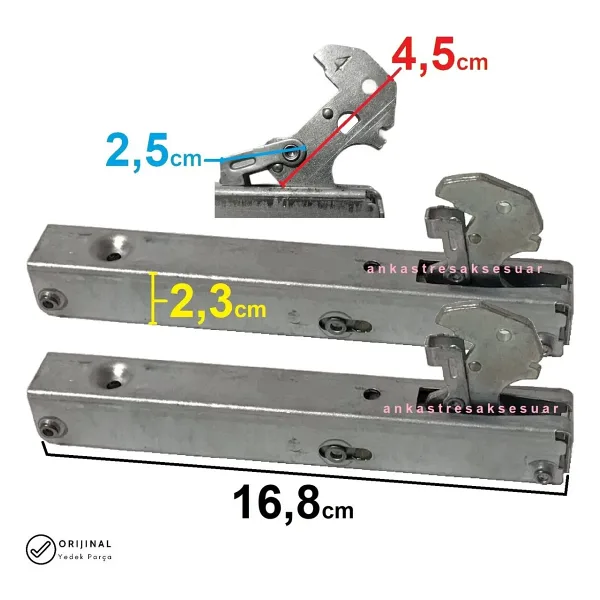 Silverline KS200I 6F DIJITAL (1060830211003) Fırın Menteşe 1 Takım 2 Adet İkili Bir Çift Kapak Menteşesi