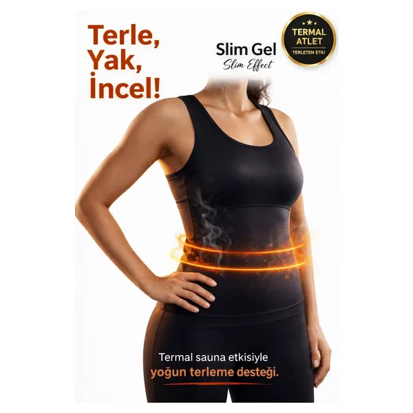 Slim Gel Unisex Termal Sauna Atlet Terletici Spor İçlik Nefes Alabilir Günlük Ve Fitness Kullanımına Uygun