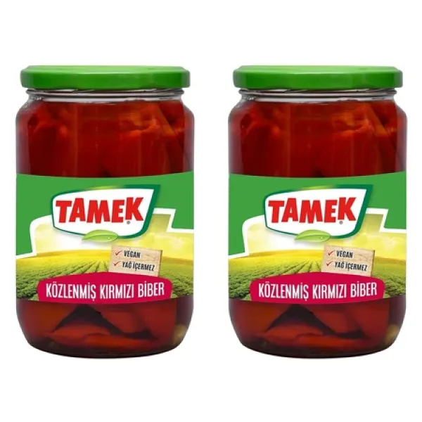 Tamek Közlenmiş Biber 530 Gr Cam Kavanoz X 2 Adet