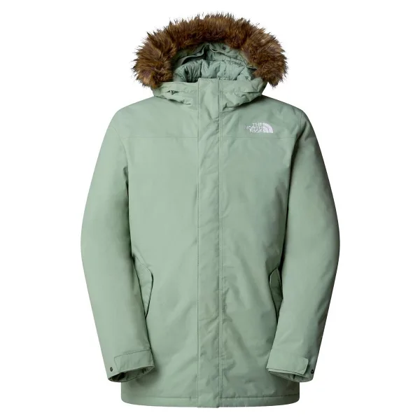 The North Face Zaneck NF0A4M8HBQ11 Kapüşonlu Kürklü Su Yeşili Erkek Mont
