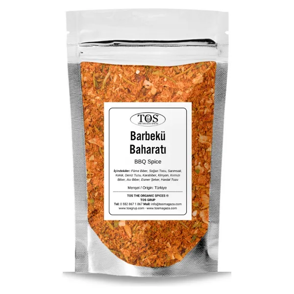 TOS The Organic Spices Barbekü Baharatı V1 500 gr Bbq Spice Blend - Premium Quality Baharat Karışımı