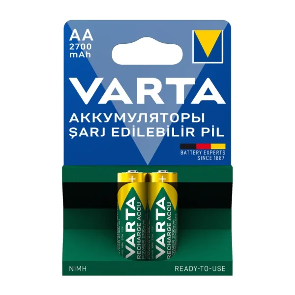 Varta 5706 2700 mAh 2'li Şarjlı AA Kalem Pil