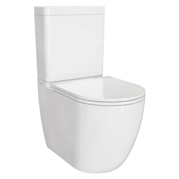 Vitra Vitra S55 Smoothflush Kanalsız Duvara Tam Dayalı Klozet Rezervuar Seti (Yavaş Kapanır Kapak ve Iç Takım Dahil) 9888B003-7201 - Beyaz
