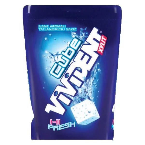 Vivident Xylit Mega Comfort Cube Nane Aromalı 86 gr 10'lu Paket Sakız