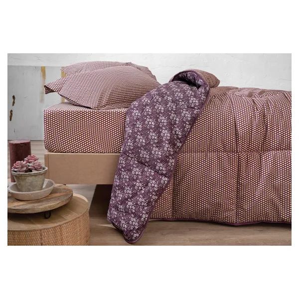 Yataş Mix&Match Thalia Mürdüm 195x215 Cm Çift Kişilik Yorgan