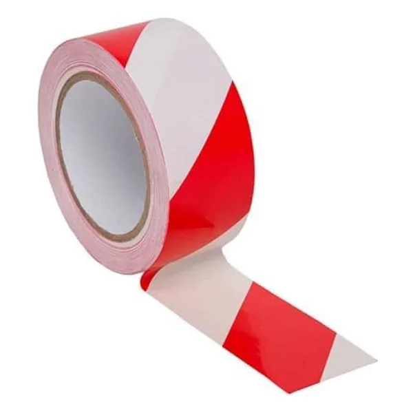 Yer İşaretleme Bandı Kırmızı Beyaz 50 Mm 30 Metre