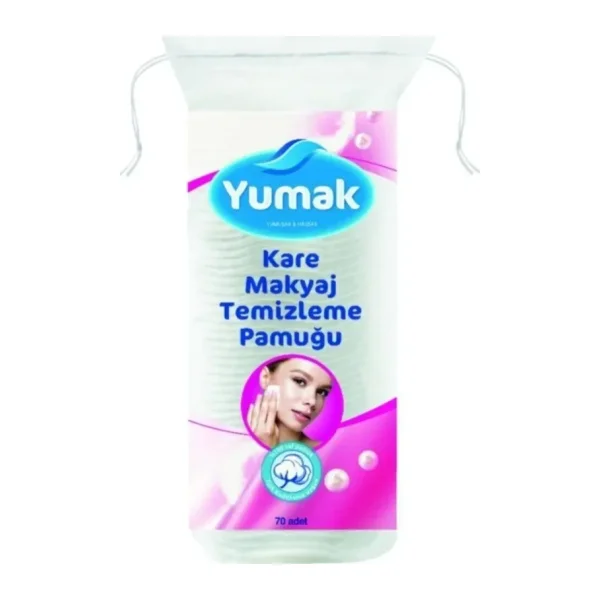 Yumak Kare 70'li Makyaj Temizleme Pamuğu