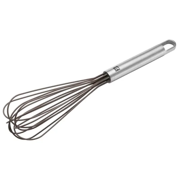 ZWILLING Pro çırpma teli, uzunluk: 28 cm, paslanmaz çelik ve gıda maddelerine uygun silikon, ergonomik şekilli sap, gümüş
