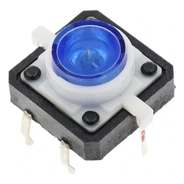 12x12mm Mavi Led Işıklı Tact Switch