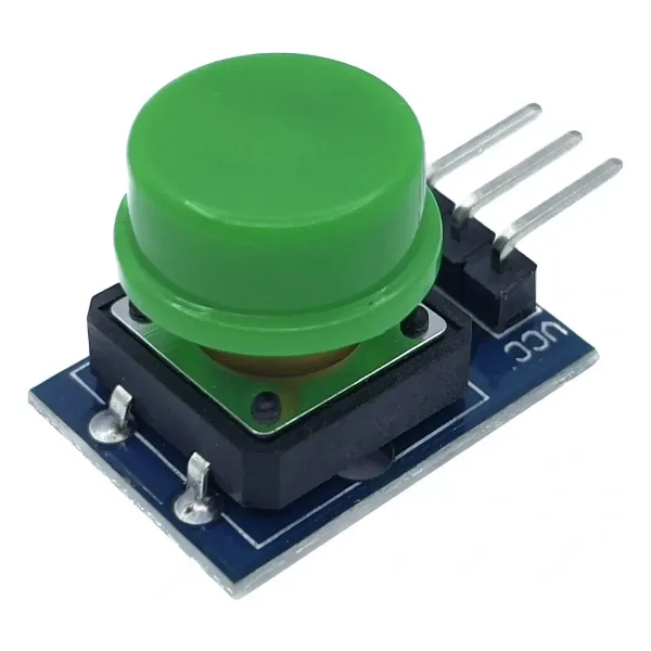 12x12mm Push Buton Switch Modül Yeşil Kapak 1 Adet