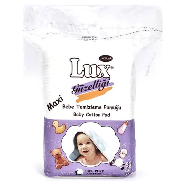 2 ADET Lux Maxi Bebek Temizleme Pamuğu 60 Adet