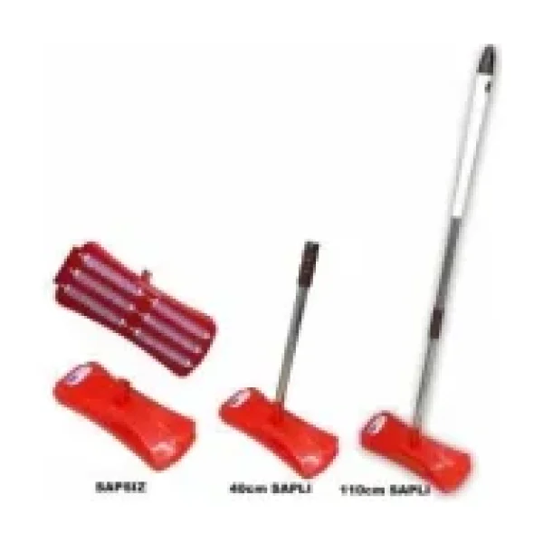 abnturk Elektrik+Şarj Derdi Yok 110cm Metal Saplı Pratik Halı Süpürgesi 6 Döner Fırçalı Gırgır Plastik Hazne