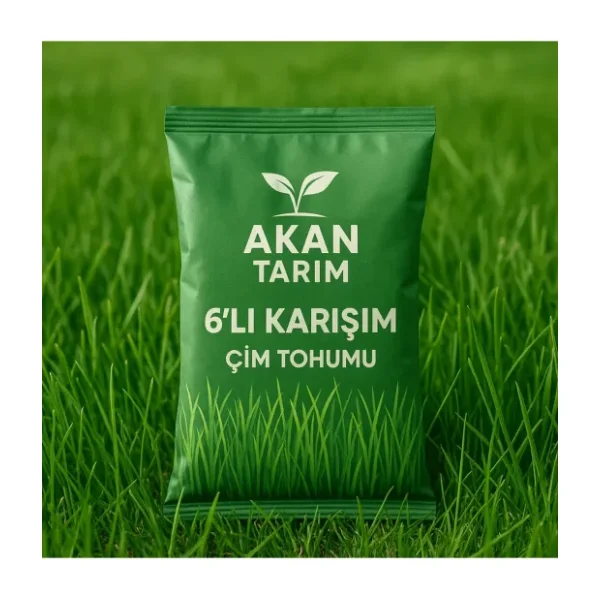 Akan Tarım Gerçek İthal Gerçek 6'lı Karışım Çok Yıllık Çim Tohumu 3 KG (ithalat belgeli)
