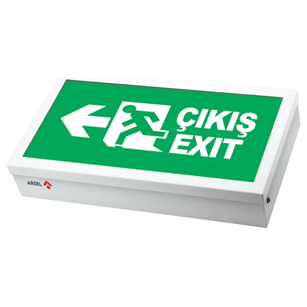 Arsel Ekolite AE-6213-L Acil Çıkış Yönlendirme Armatürü Sürekli ve Kesintide 180 Dak. Yanan 20xF LED