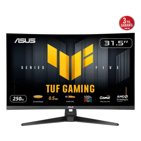 Asus TUF Gaming VG32VQM5B 31.5" 0.5 ms Full HD Curved 250 Hz OC Oyuncu Monitörü