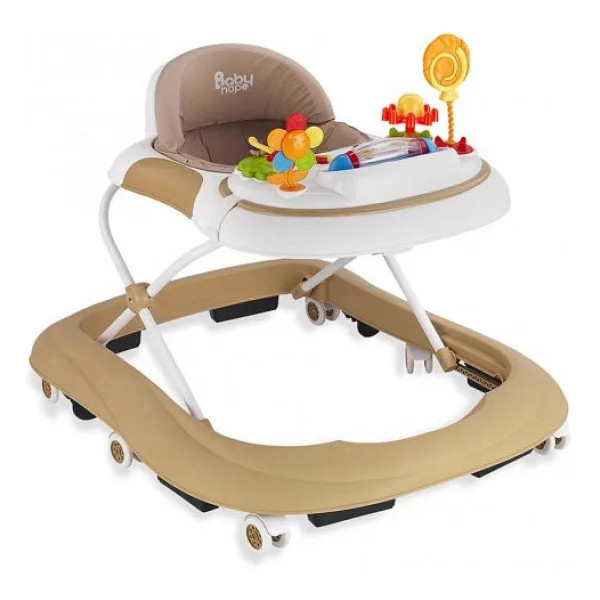 Babyhope 213 Star Müzikli ve Oyuncaklı Yürüteç Kahverengi