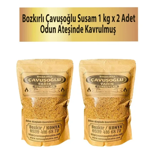 Bozkırlı Çavuşoğlu Odun Ateşinde Kavrulmuş Susam 1 Kg x 2 Adet