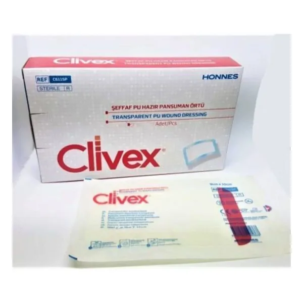 CLICFORMERS Clivex Banyo Bandı Pedli 9x10cm - Steril - Su Geçirmez - Yara Sargısı- Hipoalerjenik - 25 Adet