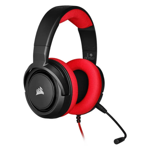 Corsair HS35 CA-9011198-EU Kırmızı Kablolu Kulak Üstü Oyuncu Kulaklığı